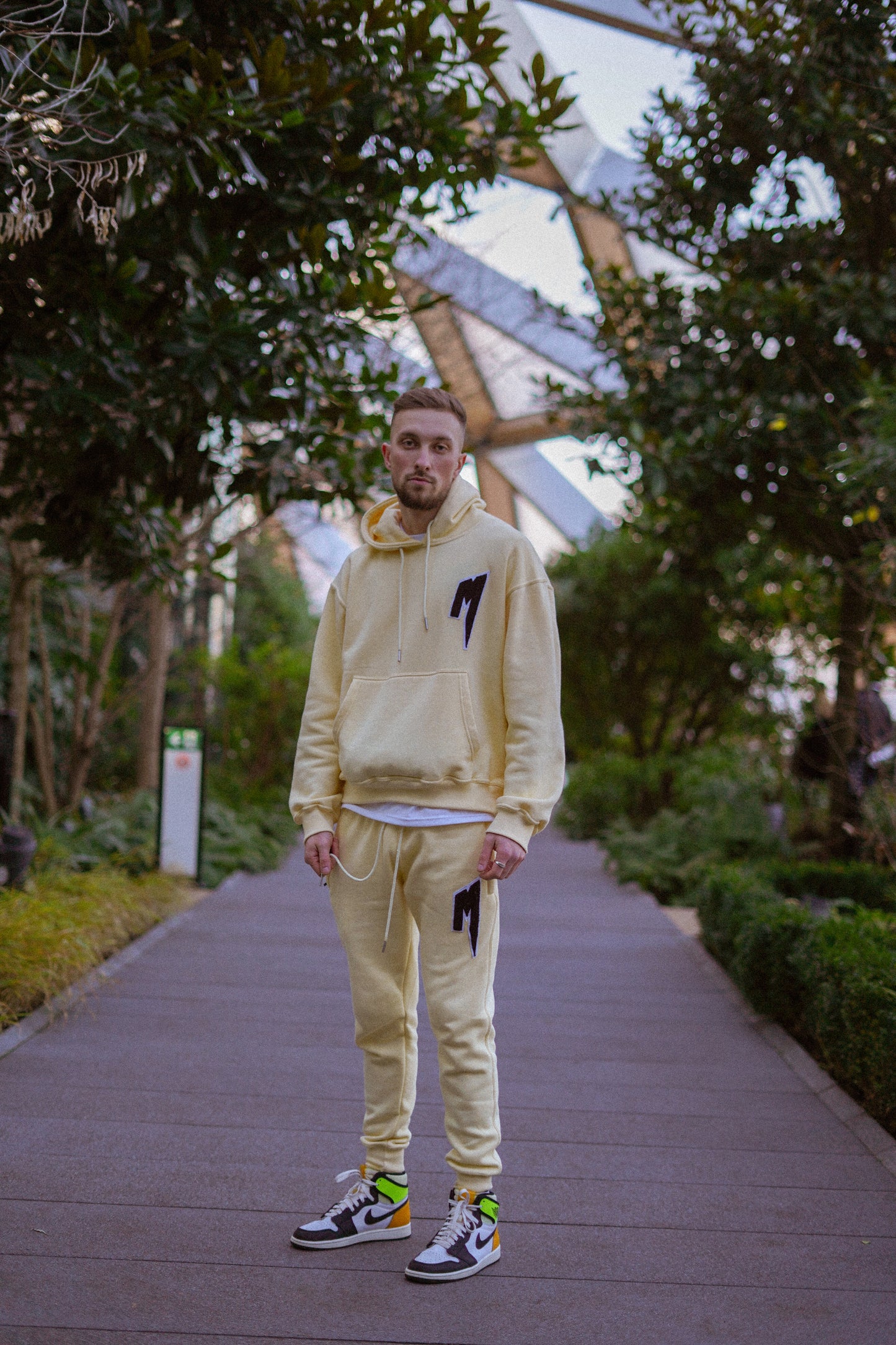 IVORY CHENILLE PATCH HOODIE