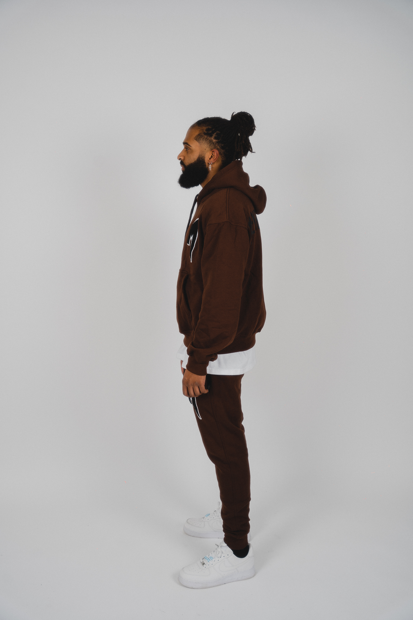 BROWN CHENILLE PATCH HOODIE