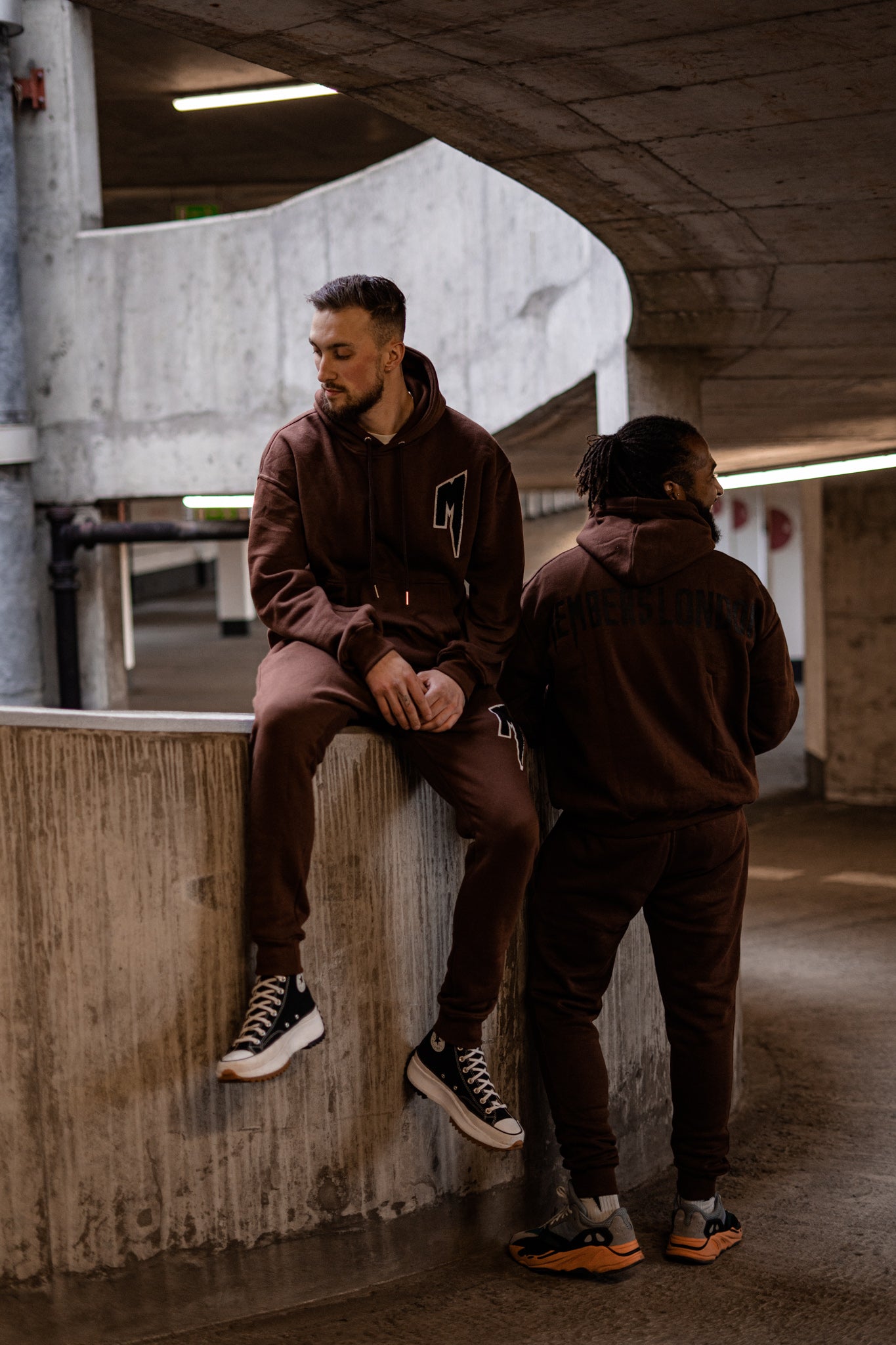 BROWN CHENILLE PATCH HOODIE